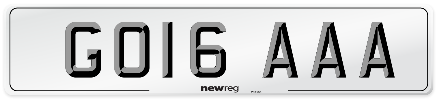 GO16 AAA Number Plate from New Reg